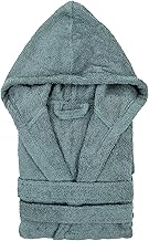 TRAMAS+ Unisex Bath Robe 100% Cotton 450 GR with Hood Two Pockets and Adjustable Belt High Absorption Quick Drying OEKO TEX Certified