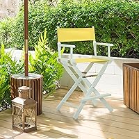 Vista 496 de Silla de Director de 18" Marco Blanco Lona Rosa