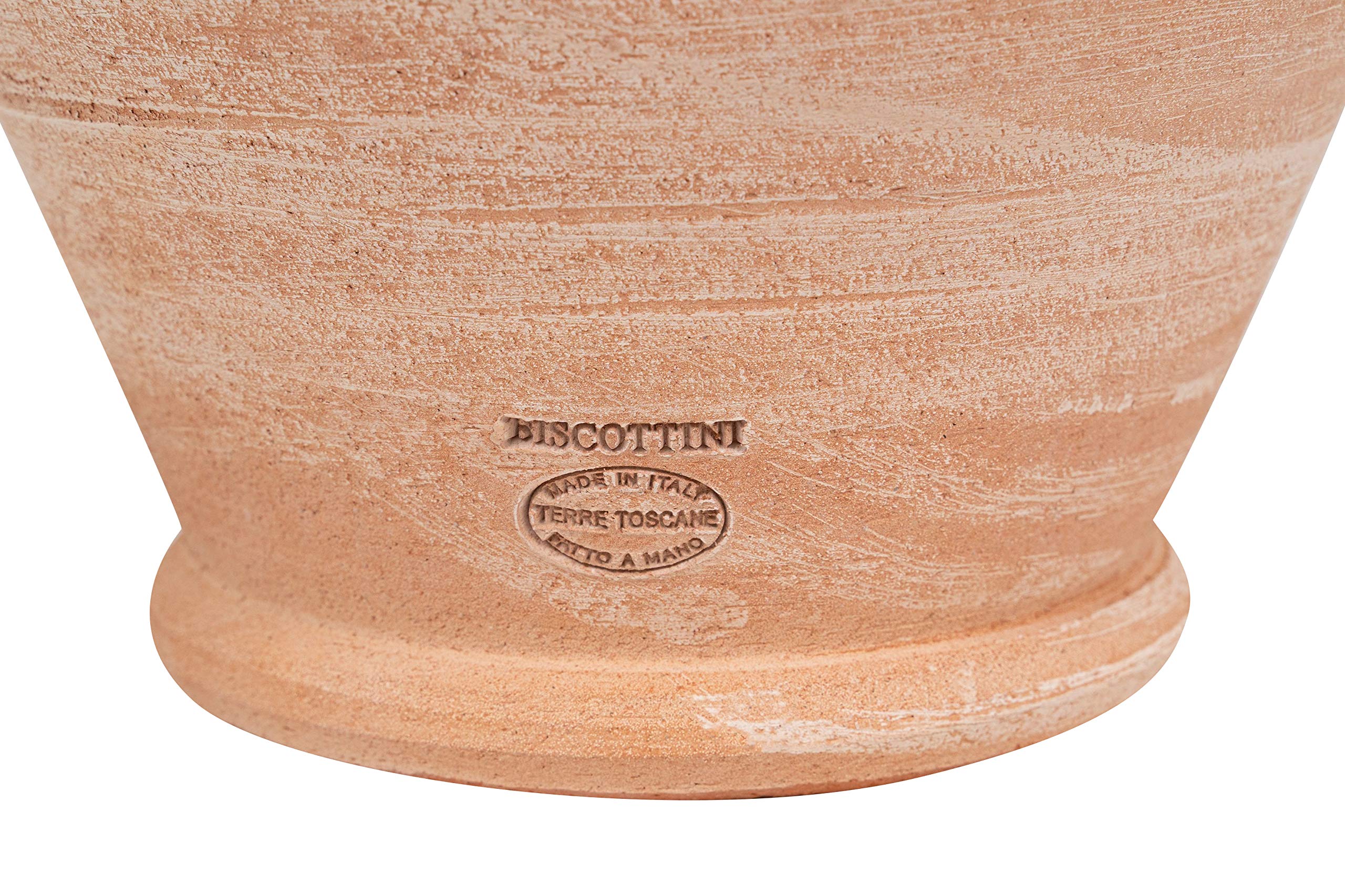 Biscottini Orcio Porta ombrelli per Esterno e Interno 36x32x32 cm | Vasi Terracotta Porta Ombrello Made in Italy | Portaombrelli da Esterno Lavorato a Mano