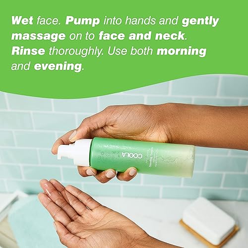 Miniatura 8 de COOLA Organic Glowing Greens Facial Cleanser, Dermatologist Tested Skin Barrier Protection with Aloe Vera Juice, Vegan and Gluten Free