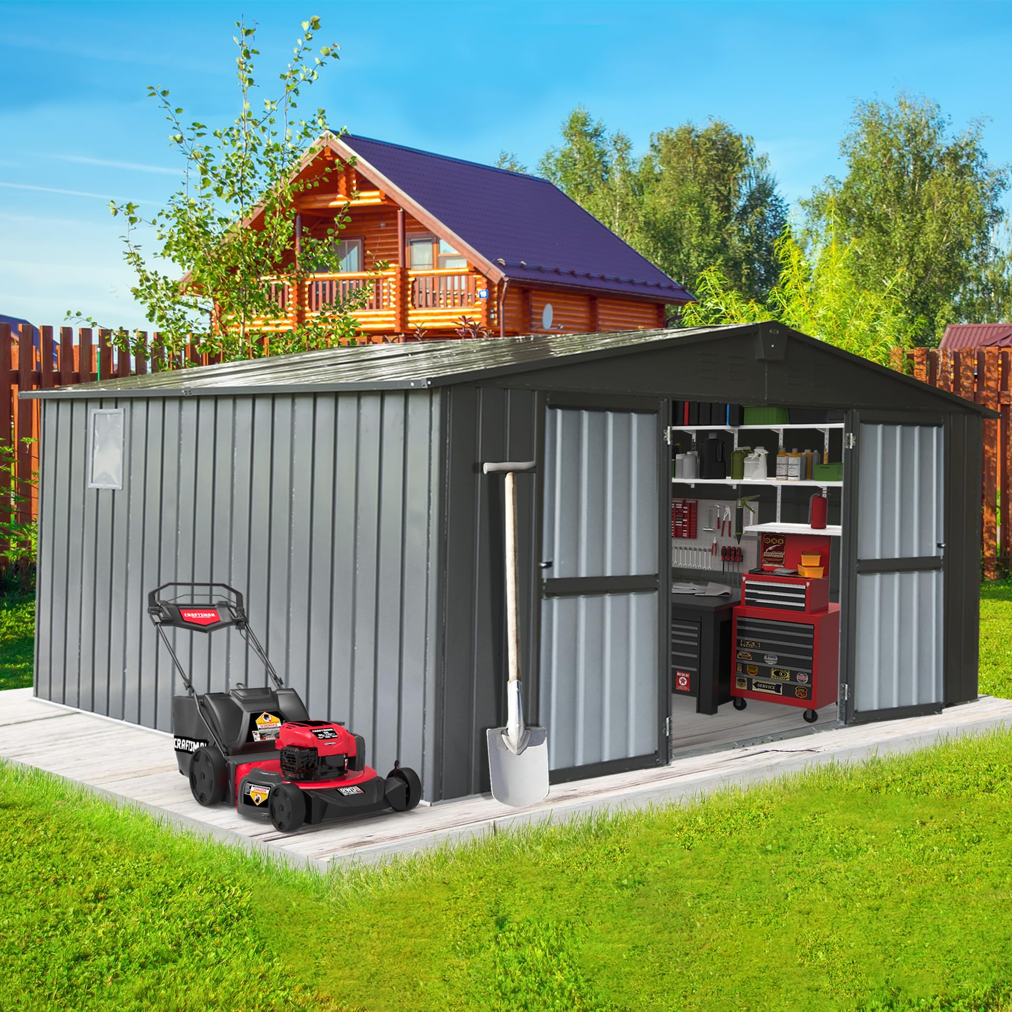 Craftsman Shed Metal 10'x15' Storage Shed For A Bungalow Craftsman