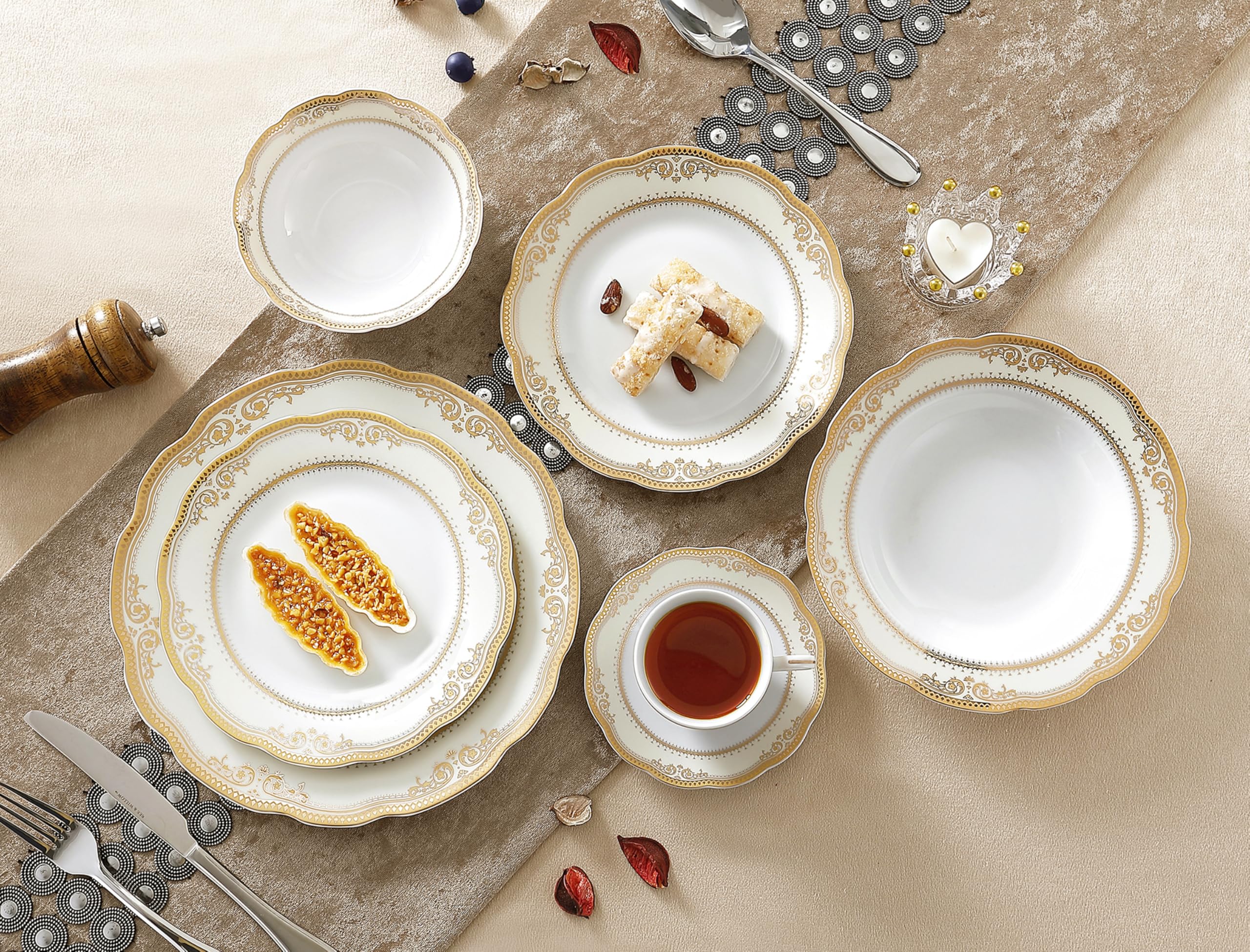 Belle Soufleuir レスペラ　5点セット Lenox, French Perle 12-Piece Dinnerware Set, Service for 4 | Zola