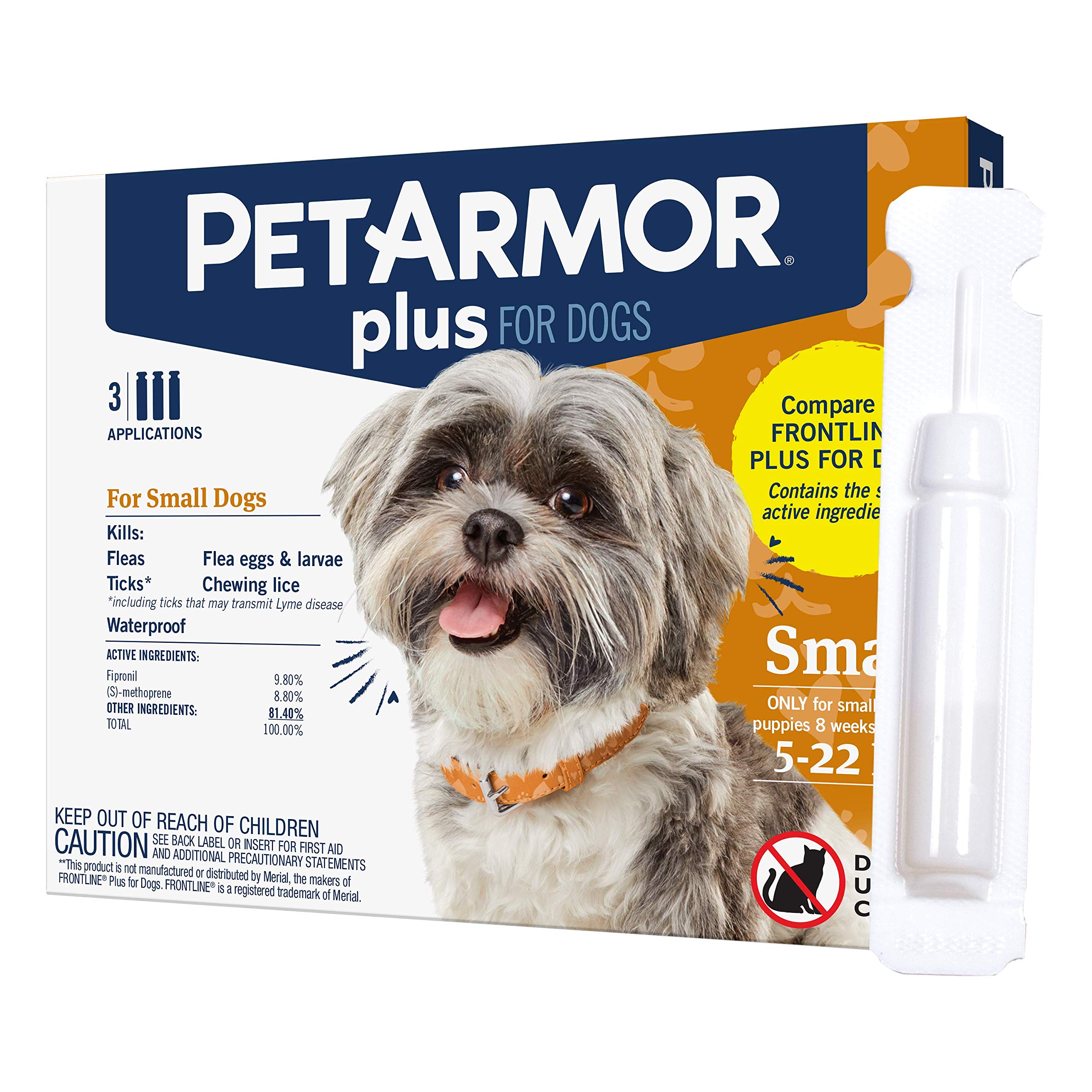 PetArmor Plus Flea & Tick Prevention for Dogs, Waterproof Topical
