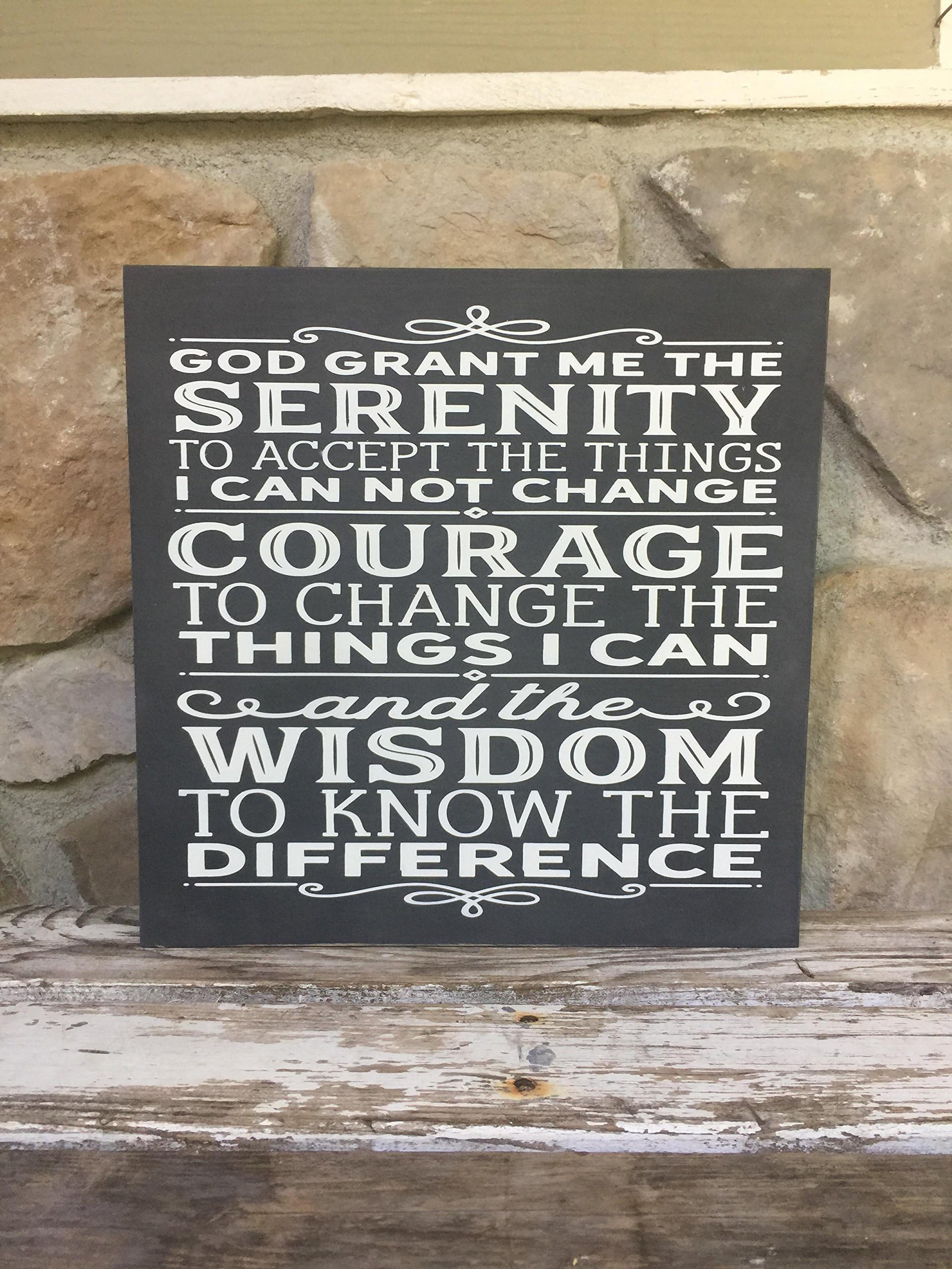 Serenity Prayer- 12"x12" wood sign