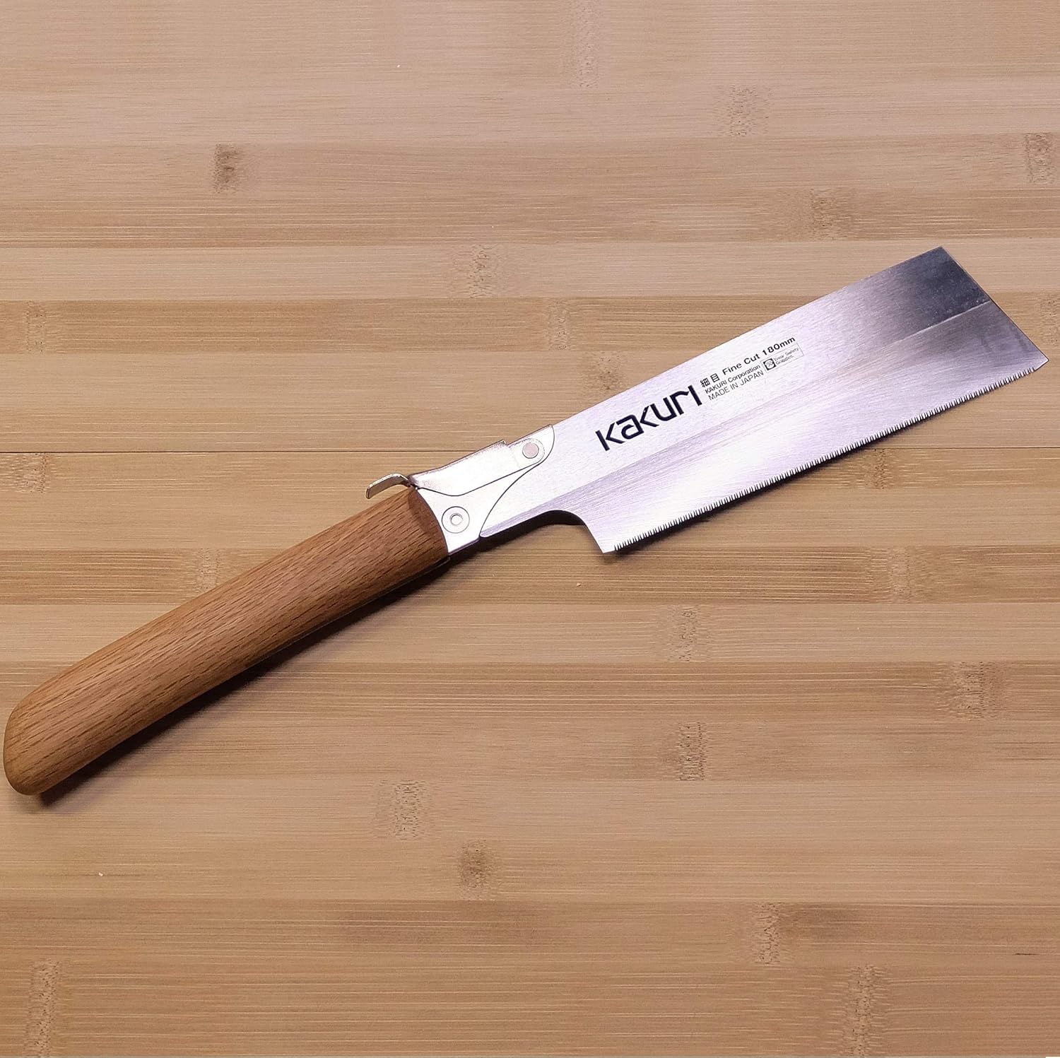 KAKURI Japanese Pull Saw Fine Cut 7" for Woodworking - Professional Handsaw for Precision Cutting, Joinery & Kumiko - Red Oak Handle with Oil Finish - Tool-Free Blade Replacement - Made in Japan