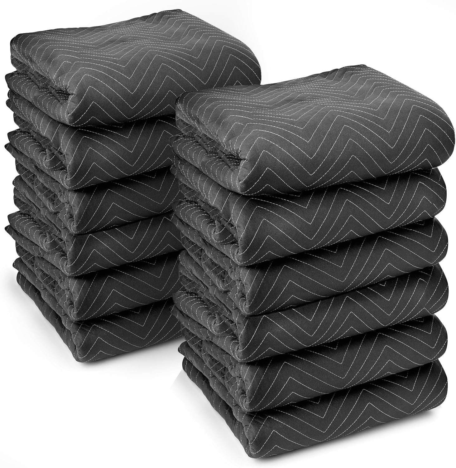 Sure-Max 12 Heavy-Duty Moving & Packing Blankets - Ultra Thick Pro - 80" x 72" (65 lb/dz weight) - Professional Quilted Shipping Furniture Pads Black : Tools & Home Improvement