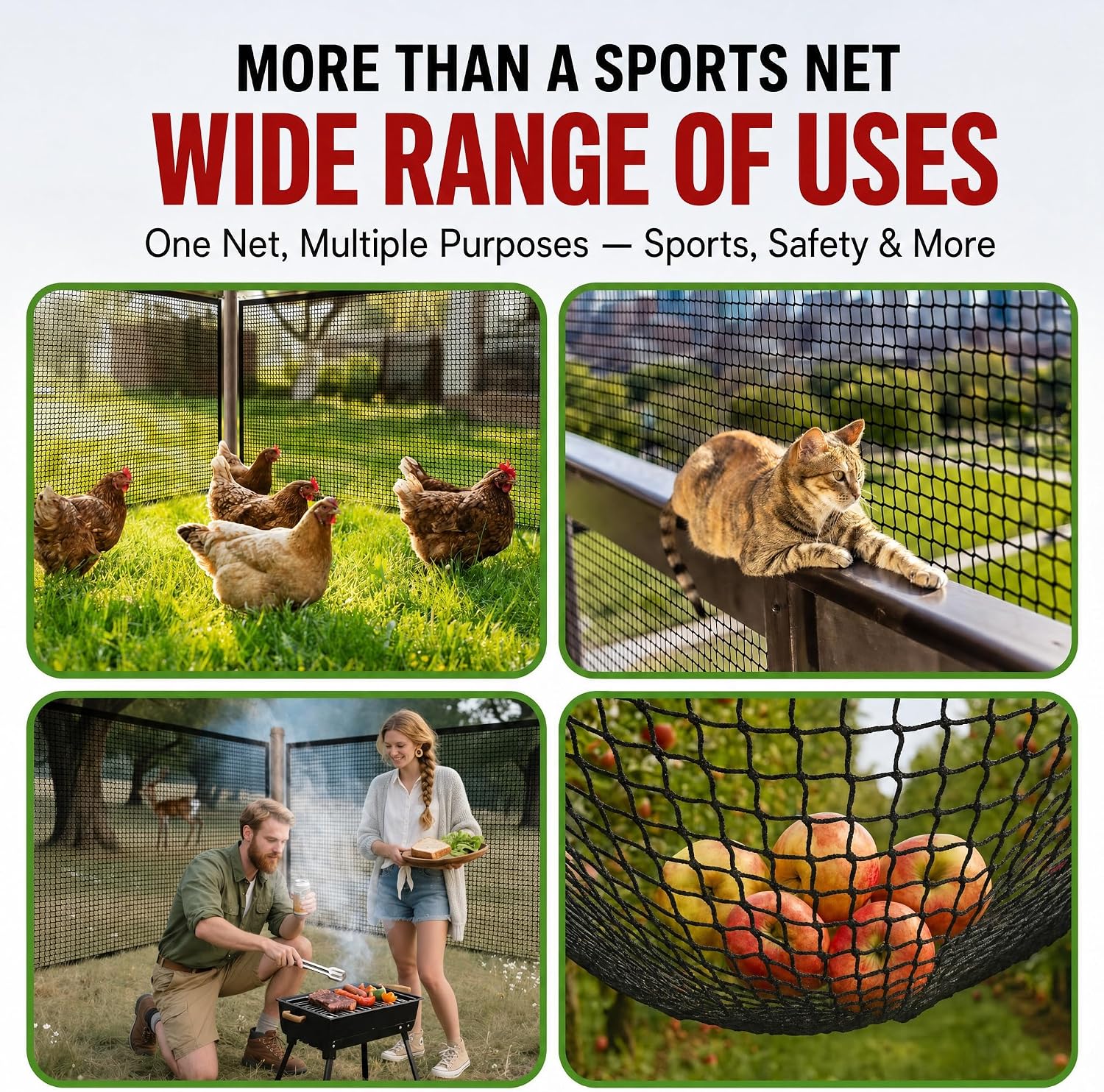 Golf Net,7Ft,10Ft,15Ft,20Ft,25Ft, 30Ft, 40Ft Golf Practice Net,Sports Practice Barrier Net, Heavy Duty Ball Netting Golf Hitting Net, DIY Ball Net,Baseball Net Hockey Net and Chipping Net