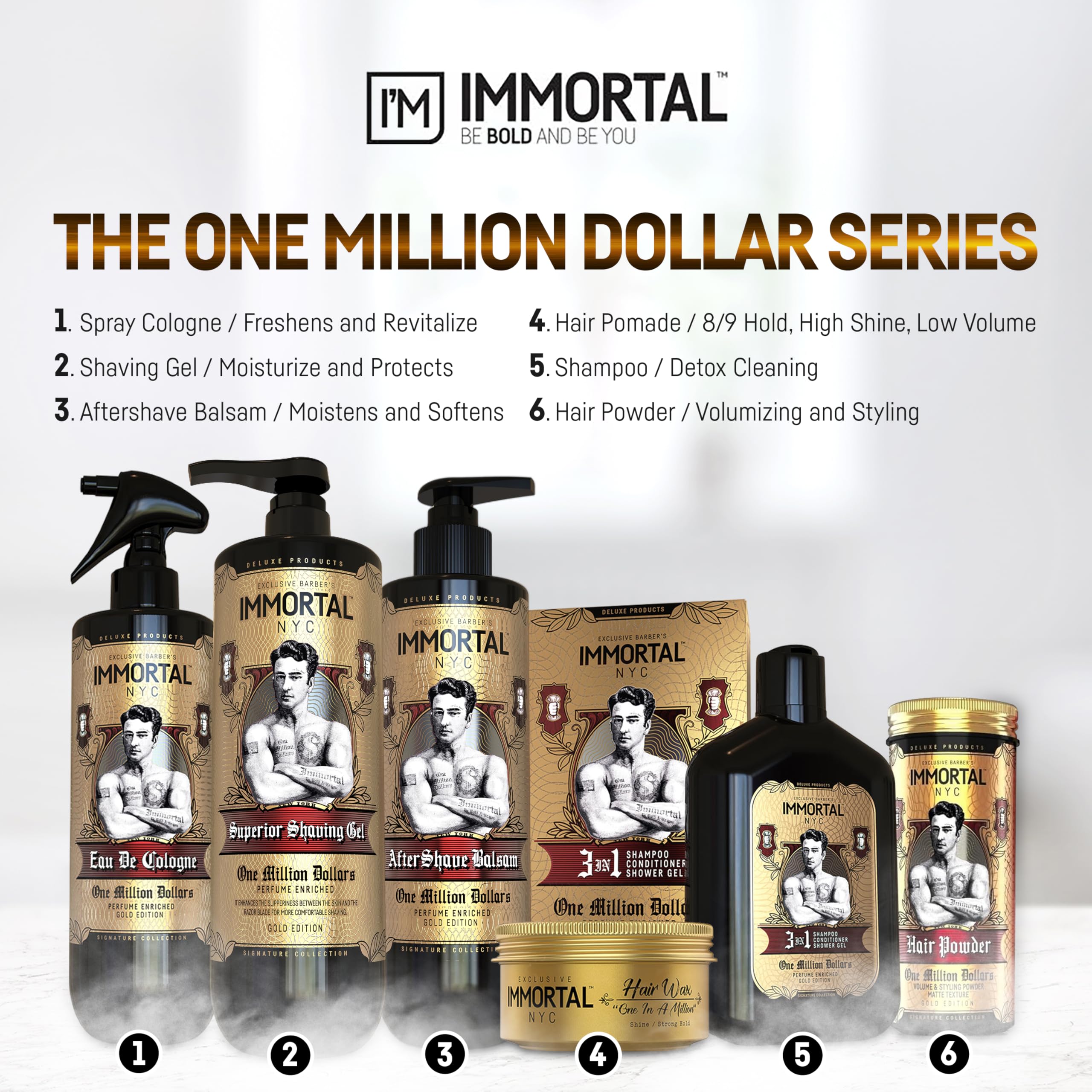 Colonia Dopo Barba Spray Eau De Cologne One Million Dollars 500ml Immortal