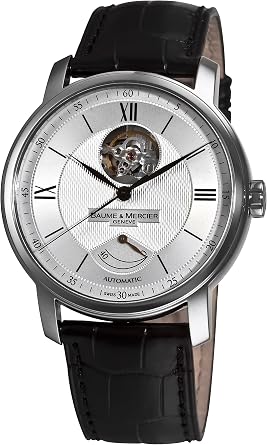 ساعة Baume Mercier Classima Executives للرجال بمينا فضية مفتوحة