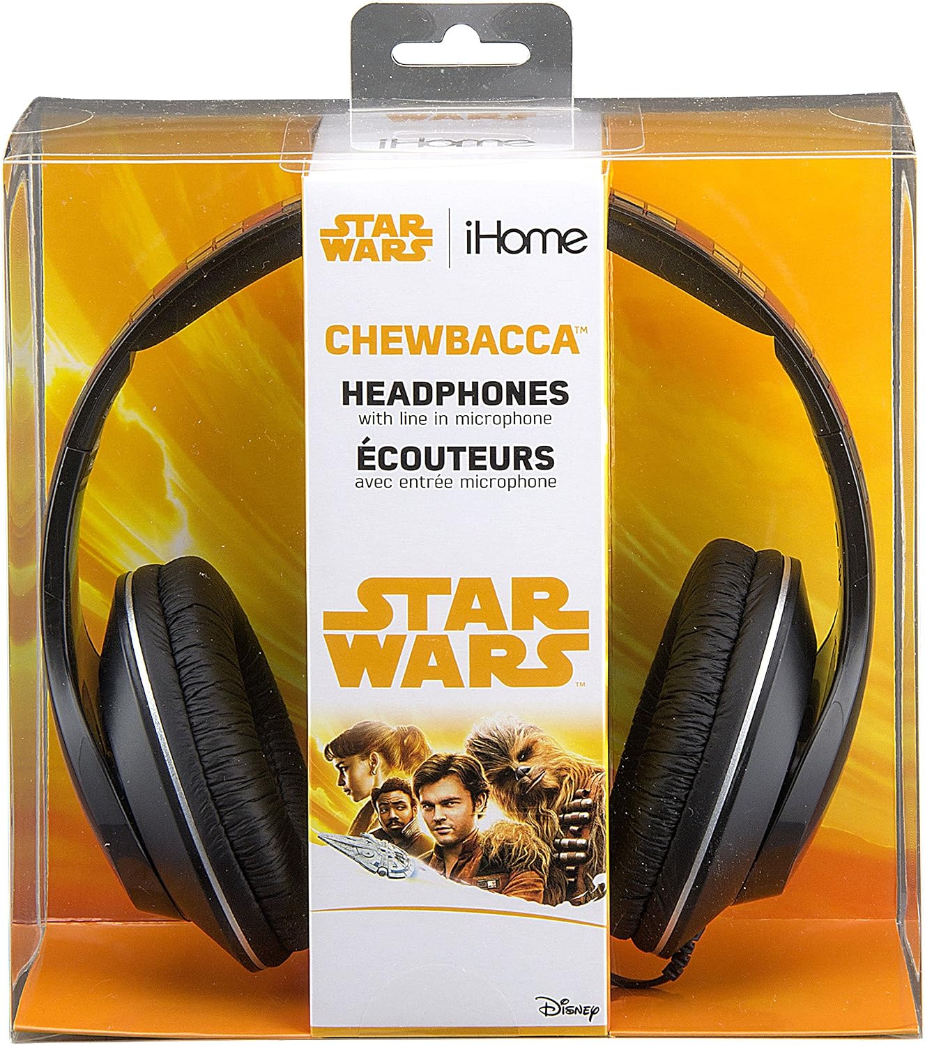 eKids Star Wars Han Solo Movie Chewbacca Over The Ear Headphones with Built in Microphone