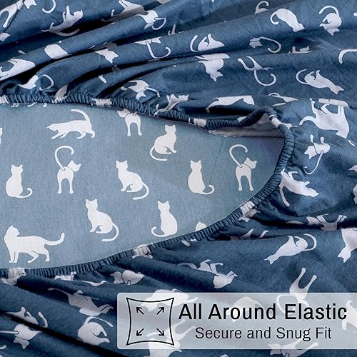 Miniatura 6 de ZOYER Juego de sábanas de franela tamaño King, 100 % algodón doble cepillado, bolsillos profundos de 16 pulgadas, transpirables y extrasuaves,