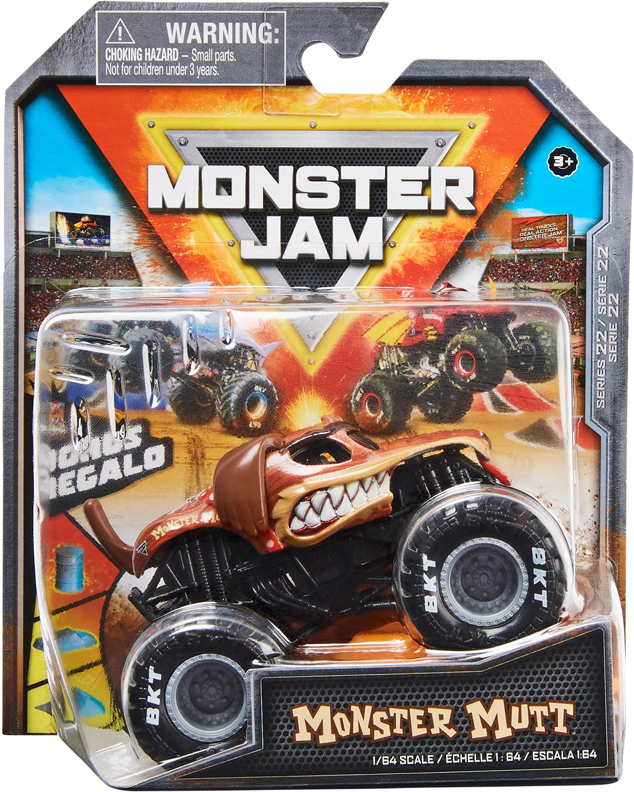 Monster Jam, Official Monster Mutt Monster Truck, Die-Cast Vehicle, Ruff Crowd Series, 1:64 Scale, Kids Toys for Boys Ages 3 and up