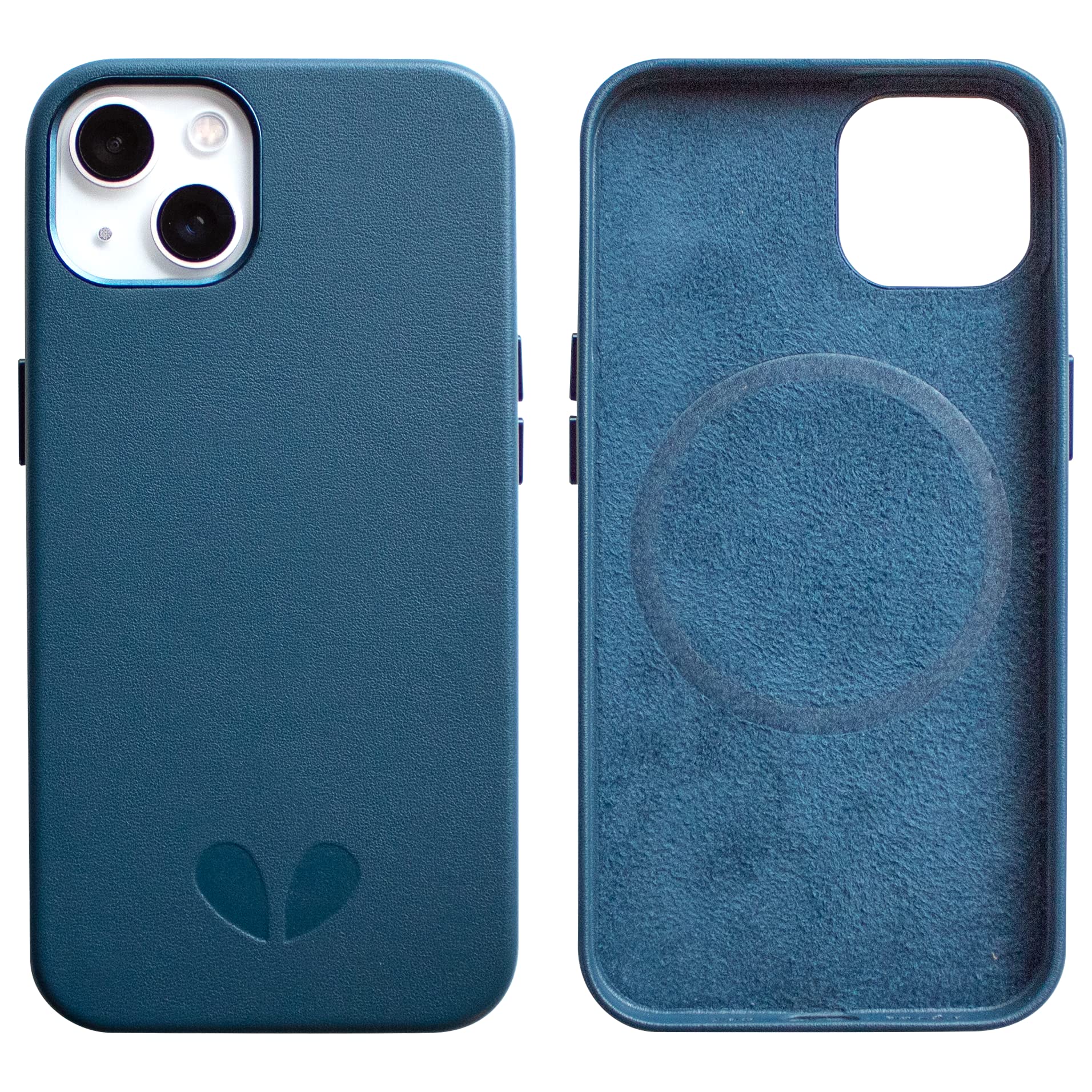 Ethicase Vegan Leather Magnetic Case for iPhone 13 6.1" [Magnetic Ring] [Slim-Fit] [Scratch Proof] (Baltic Blue)