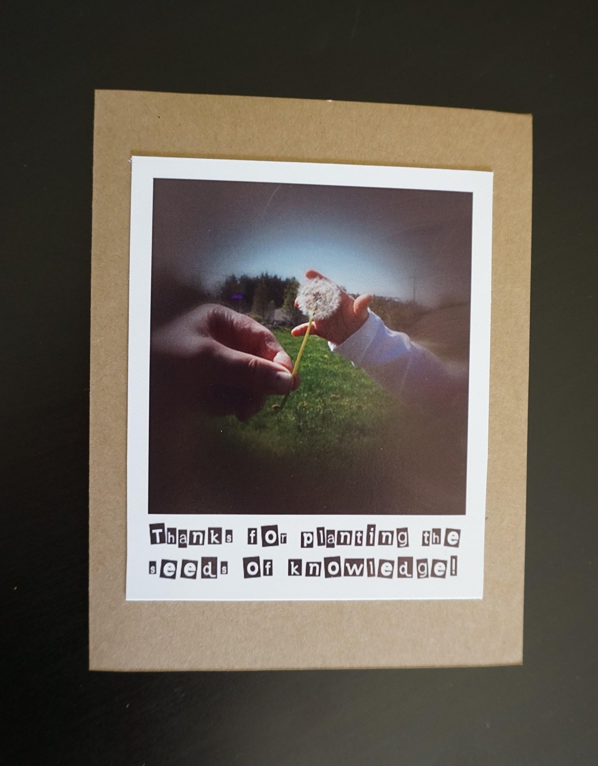 Teacher Appreciation Thanks for planting the seeds of knowledge photo greeting card