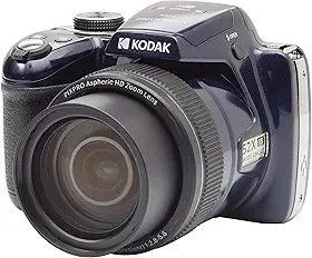 KODAK Pixpro AZ528 Câmara digital bridge de 16 MP, zoom óptico de 52 x estabilizador ótico, ecrã LCD de 3 polegadas, vídeo Full HD 1080p, bateria Li-Ion, azul meia-noite