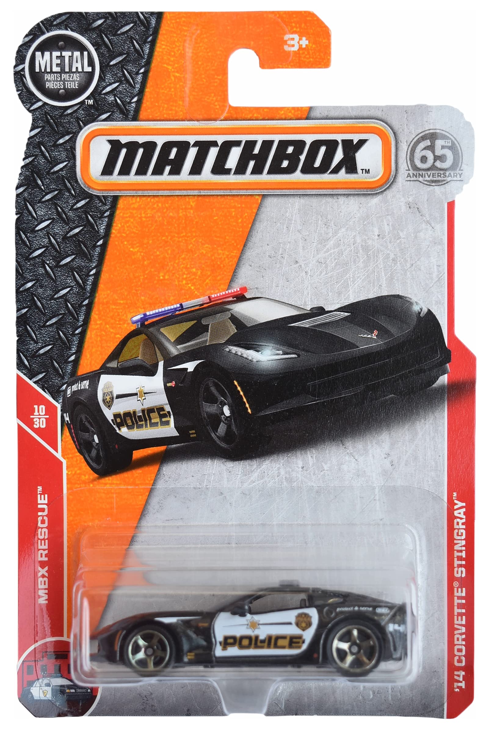 Matchbox '14 Corvette Stingray, [Black] Rescue 10/30