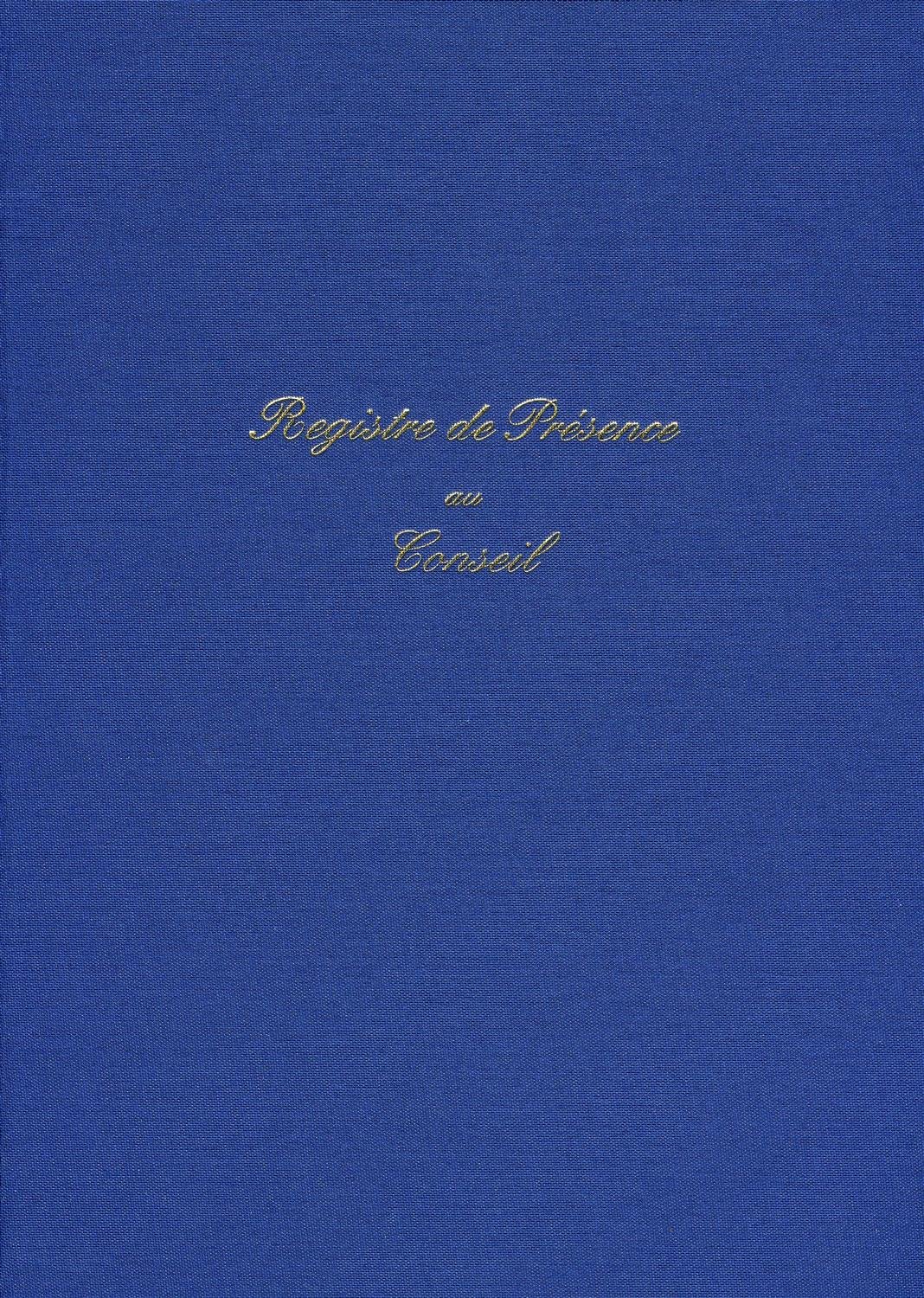 REGISTRE PRESENCE AU CONSEIL 29,7X21 104 P. T.BLEUE