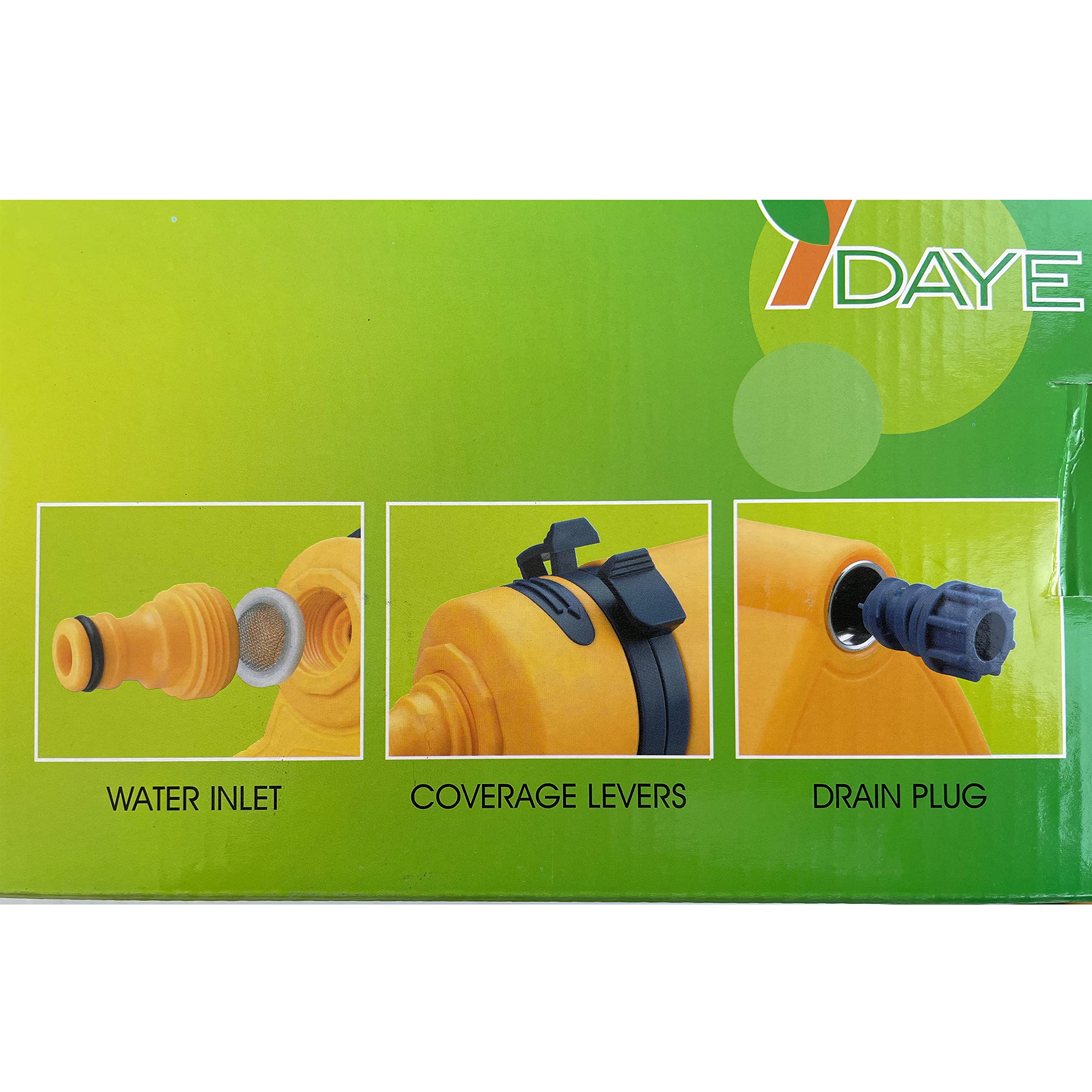 FERRO Oszillierender Sprinkler Große Reichweite | Schwenkregner Wassersparend | Ergonomische Rasenbewässerung im Garten | Robustes Bewässerungssystem | Rasensprenger Gartenbewässerung Viereckregner