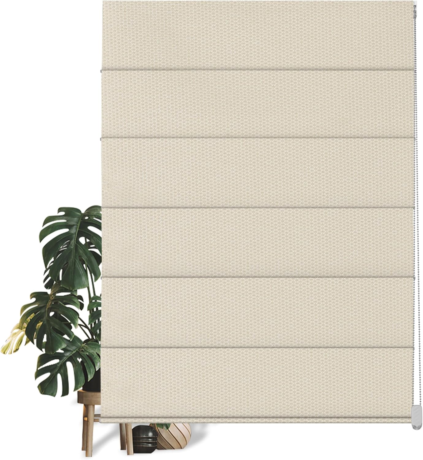 BERISSA Blackout Roman Shades for Windows,Linen Roman Blinds,Thermal Insulated Room Darkening Pull Down Window Shades for Home Living Room Bedroom,Yellowish,70" W x 58" H