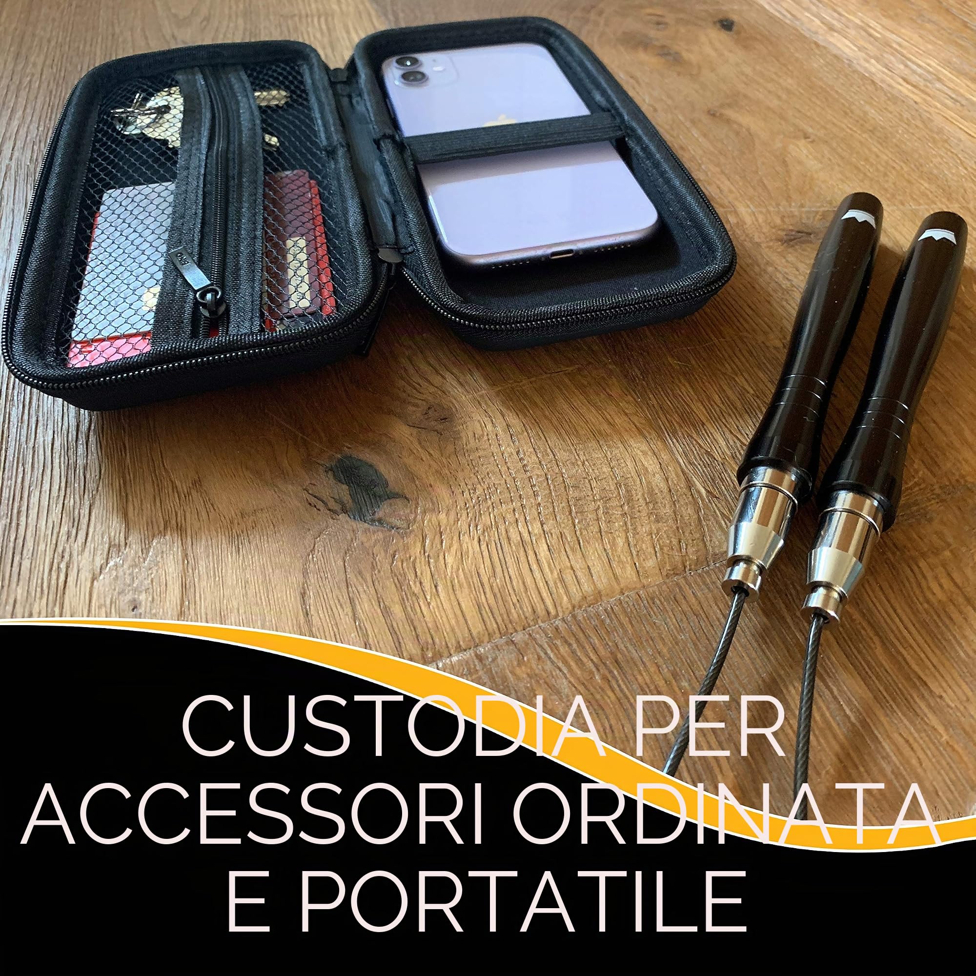 Corda per saltare con perline, regolabile, morbida, senza grovigli, segmentata, per fitness, allenamento e allenamento per donne, uomini e bambini, per mantenersi in forma, allenamento, perdita di