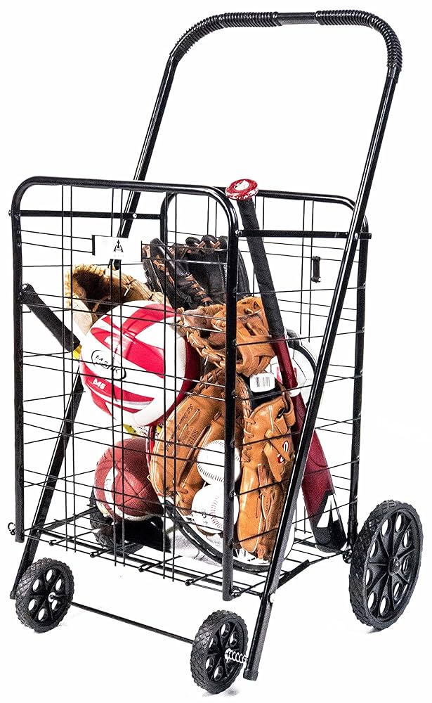 Whitmor 6318-2678 Deluxe Rolling Utility Cart, Black