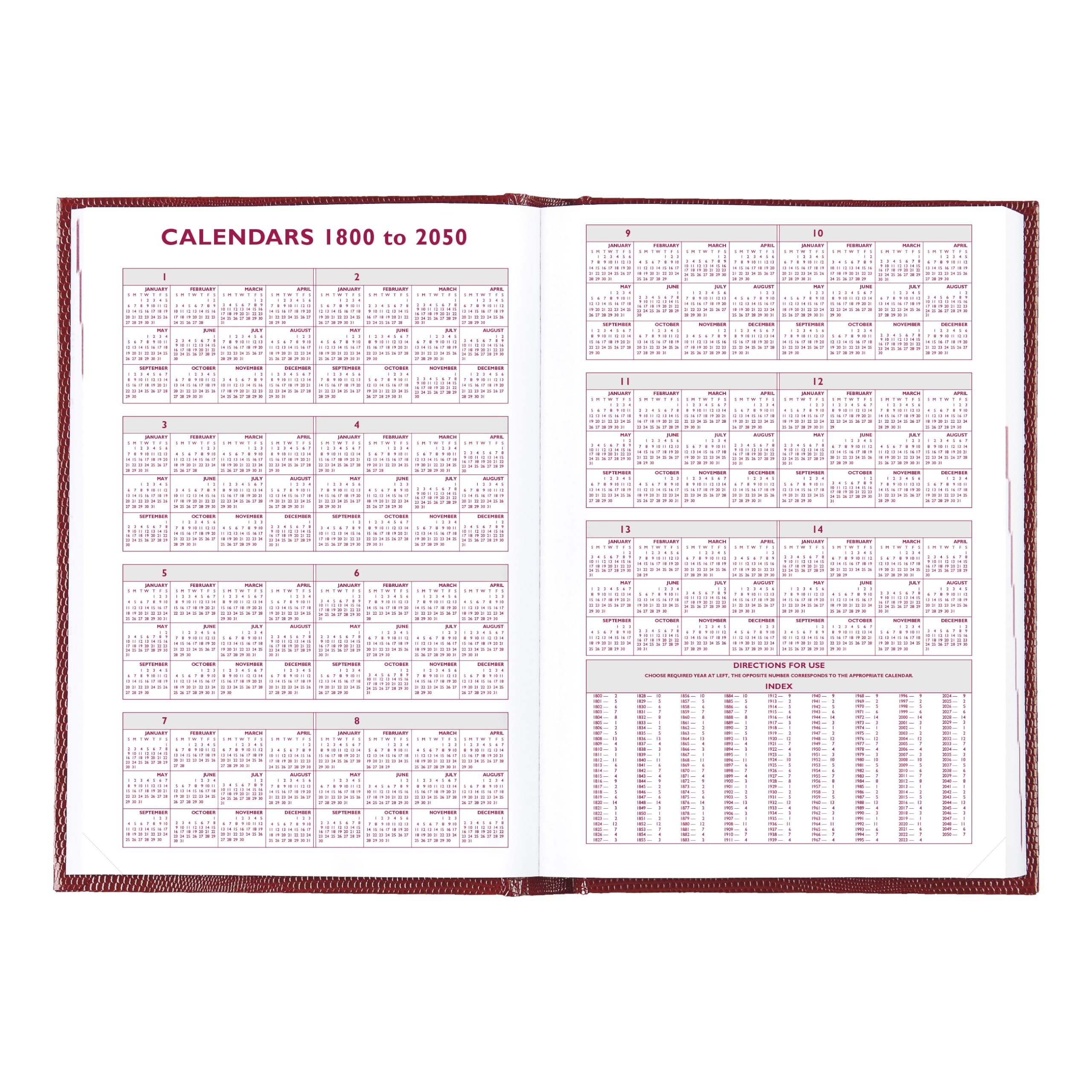 Brownline® - Agenda giornaliera/mensile tradizionale 2027, 12 mesi, da gennaio a dicembre, rilegatura perfetta, 21 x 14,6 cm, rosso brillante (CB389.RED)