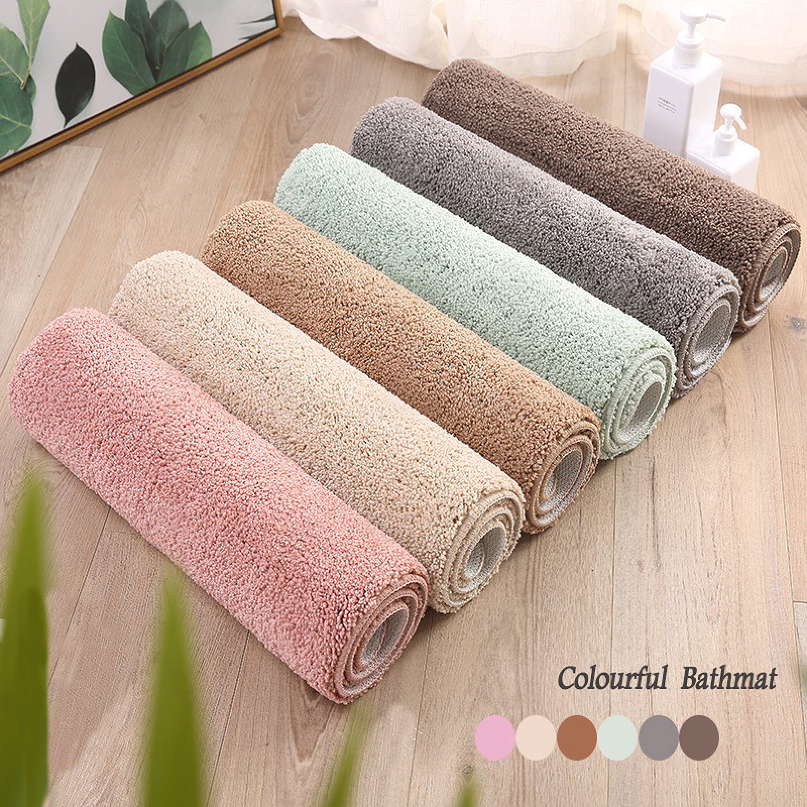 Tapis de bain de luxe de qualité supérieure, 80 x 119 cm, doux, épais, absorbant, lavable en machine et séchage, tapis en peluche pour salle de bain, douche, jacuzzi, spa, champagne