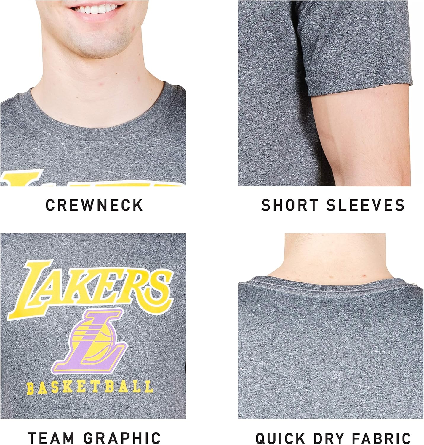 Ultra Game Men's NBA Official Arched Plexi Short Sleeve Tee Shirt - Image 4