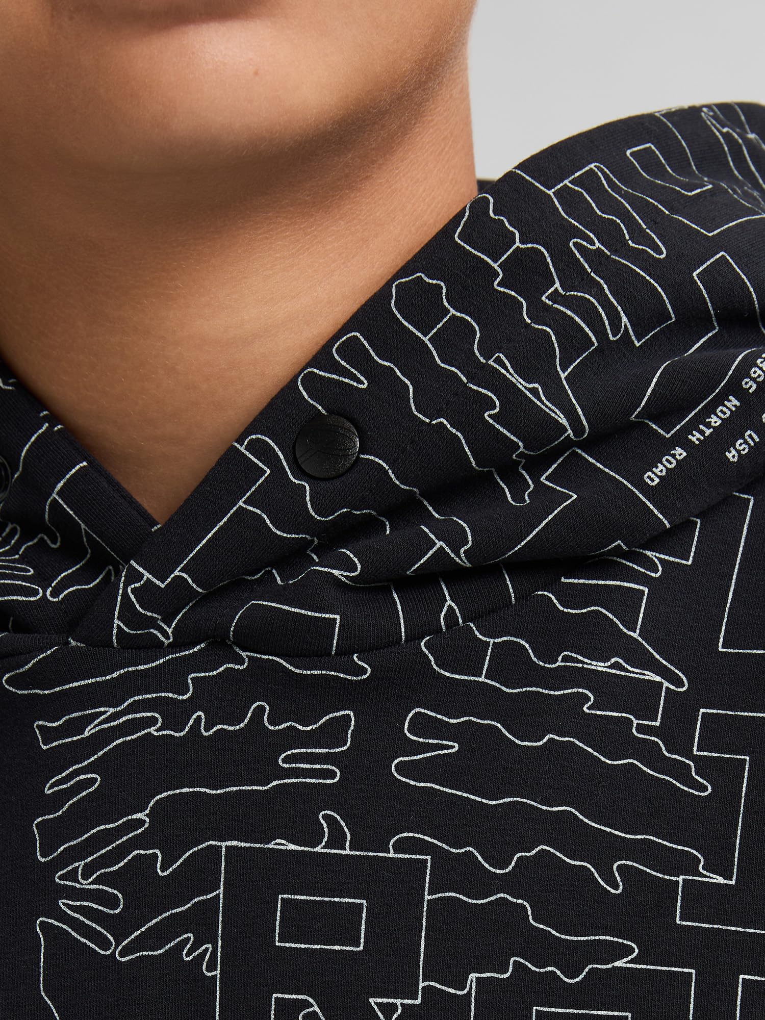 Petrol Industries - All-Over Print Hoodie Blue Ridge