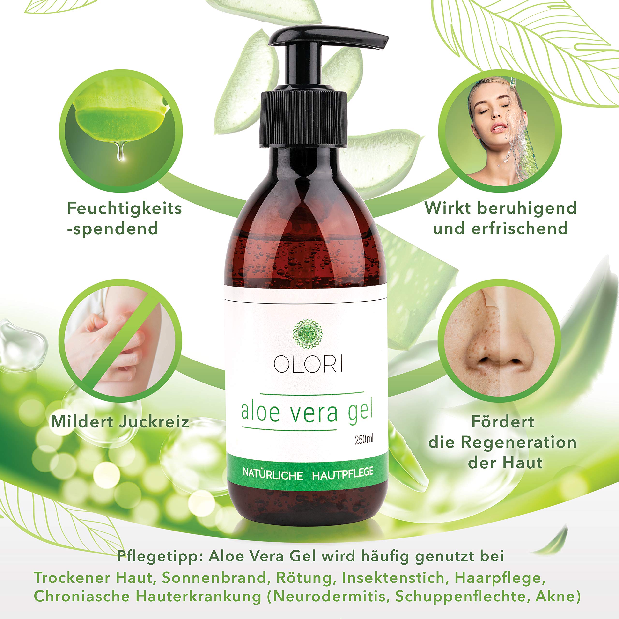 Aloe Vera GEL I Hand-Spender mit Verschluss I BIO-Qualitt I kaltgepresst &  vegan I dermatest geprft I 250 ml : Amazon.de: Kosmetik