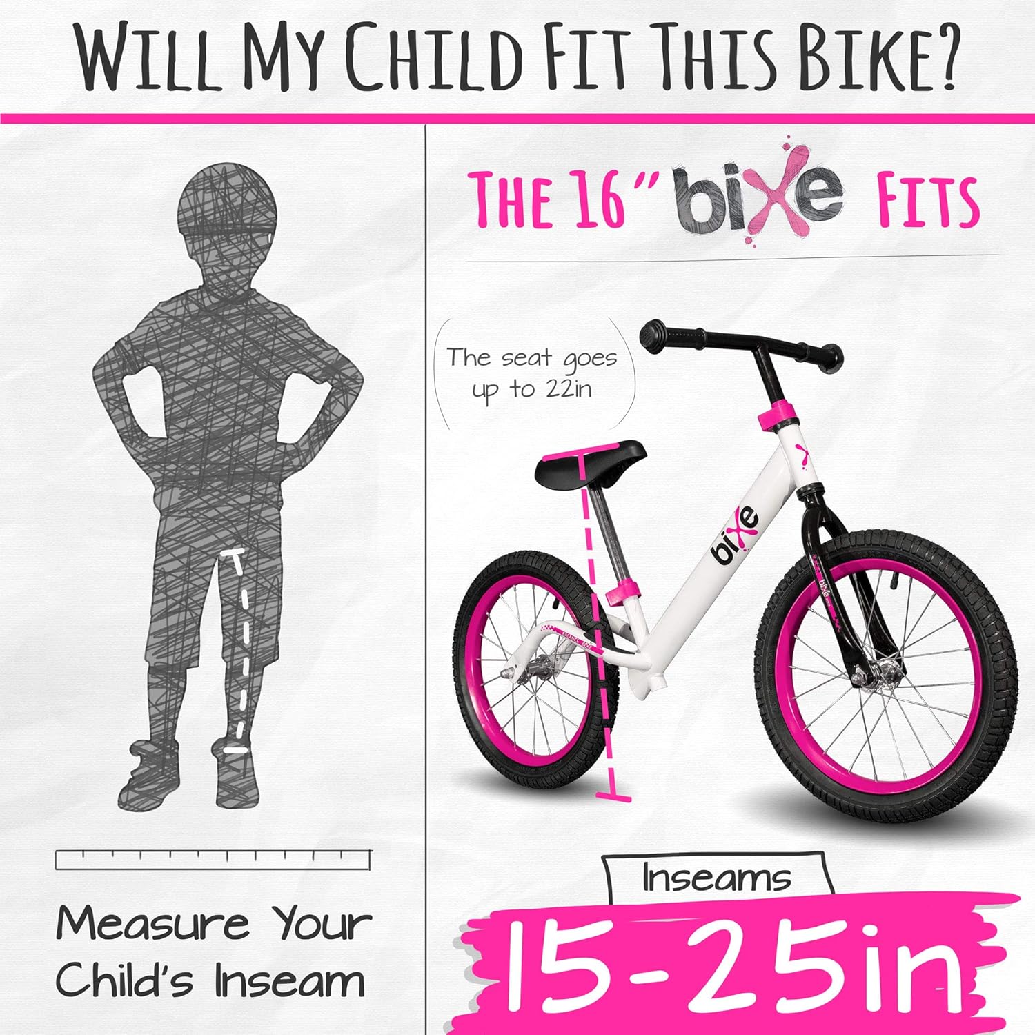 Bixe 16" Pro Balance Bike for for Big Kids 5, 6, 7, 8 and 9 Years Old (Violet): Sports & Outdoors