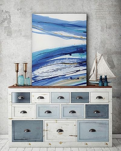 Miniatura 36 de Lienzo decorativo para pared, diseño de guisantes dulces azules I