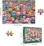 HUADADA Puzzles 1000 Pieces Adult Magical Bottle Garden Fantasy,1000 Piece Jigsaw Puzzles,Ideal Gift for Any Occasion & Fun Challenge