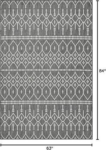 Vista 117 de Adiva Rugs - Alfombra para interior y exterior, tapete fácil de limpiar, resistente a la intemperie y las manchas, para comedor, patio, terraza