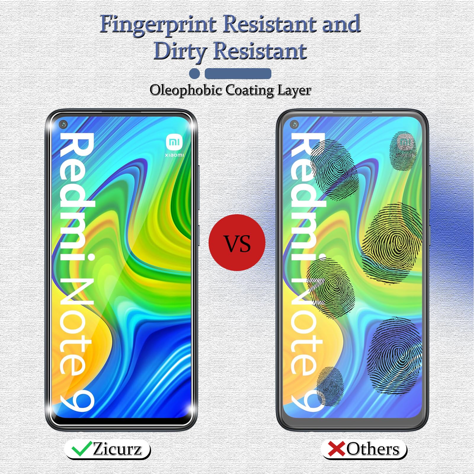 J&D Compatibile Per Xiaomi Redmi Note 9 PRO Protezione Schermo 3 Confezioni Anti Riflesso Anti