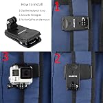 Sac à Dosseret Chapeau Clip Mount Compatible avec GoPro | pour aller Pro Héros 13 12 11 10 9 8 7 6 5 4 Séance 3+ 3 Max Mission DJI Caméras d'action Osmo