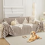 HAOMAIJIA Boho Sofa Covers Couch Covers for 3 Cushion Couch Sofa Pet Friendly Soft Thick Non Slip Couch Cover for Dogs Washable Sectional Couch Covers L Shape Furniture Protector (Brown, 71