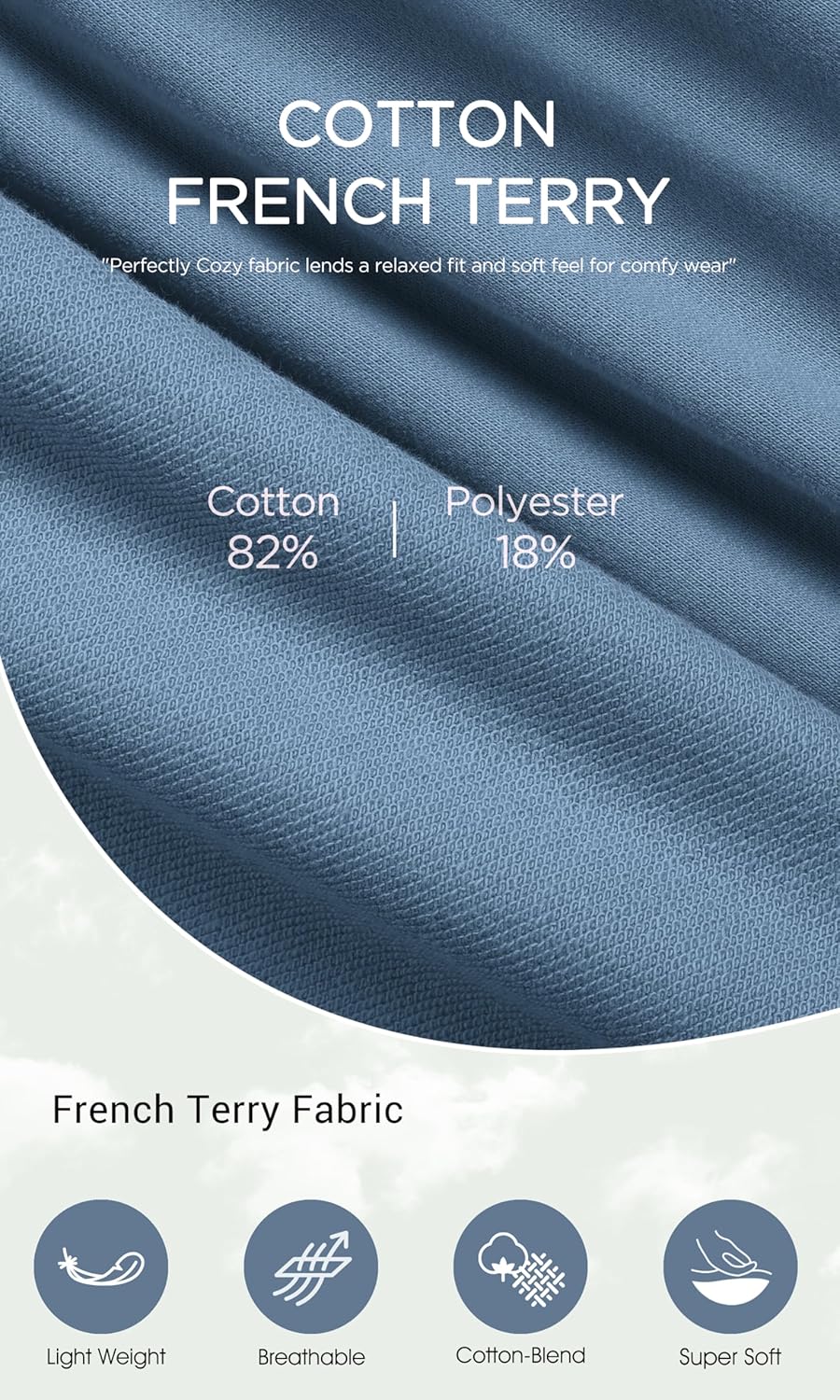 ODODOS Women's Sweat Shorts 5" Cotton French Terry High Waist Workout Casual Lounge Shorts with Pockets - Image 5