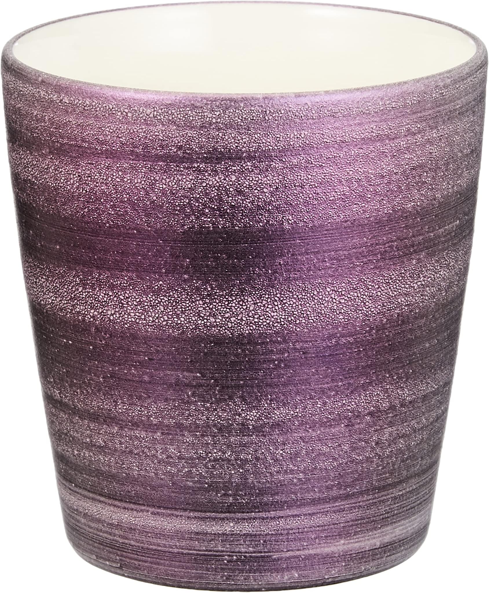 TOYO CERAMICSArita Ware Densaku Kiln Rock Glass Cup, Approx. 11.2 fl oz (330 ml), Armor, Kenshin Uesugi, Purple, Made in Japan