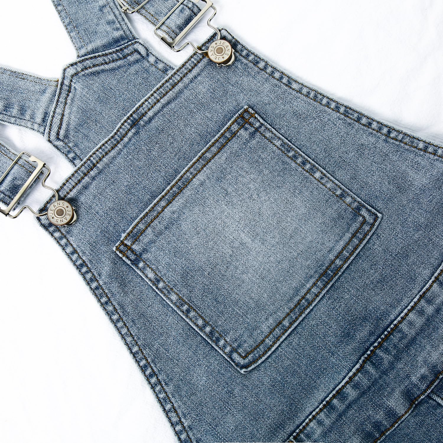 KIDSCOOL SPACE Jeans-Latzhose für Mädchen, Jeans-Latzhose für kleine und große Kinder