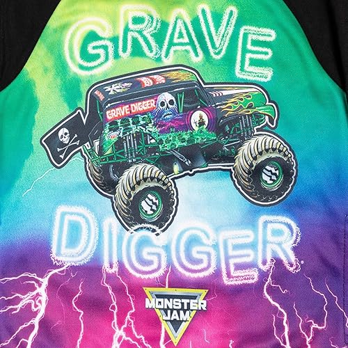 Miniatura 3 de Monster Jam Maximum Destruction El Toro Loco Grave Digger - Sudadera con capucha de forro polar para niños pequeños y grandes