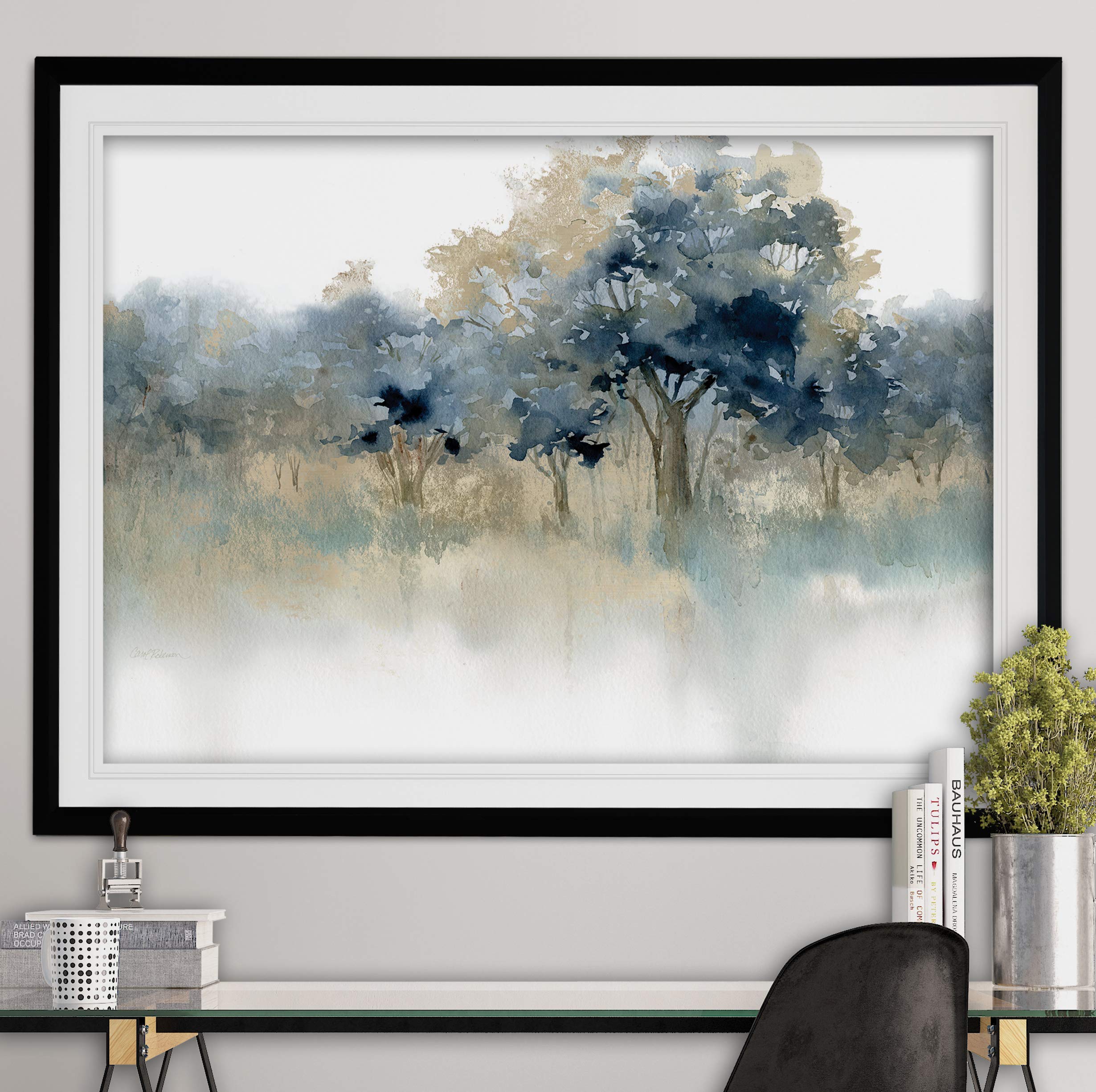 抽象アート作品 黒色フレーム付き c0de7008f2d3be3e069c6c76ed1d48