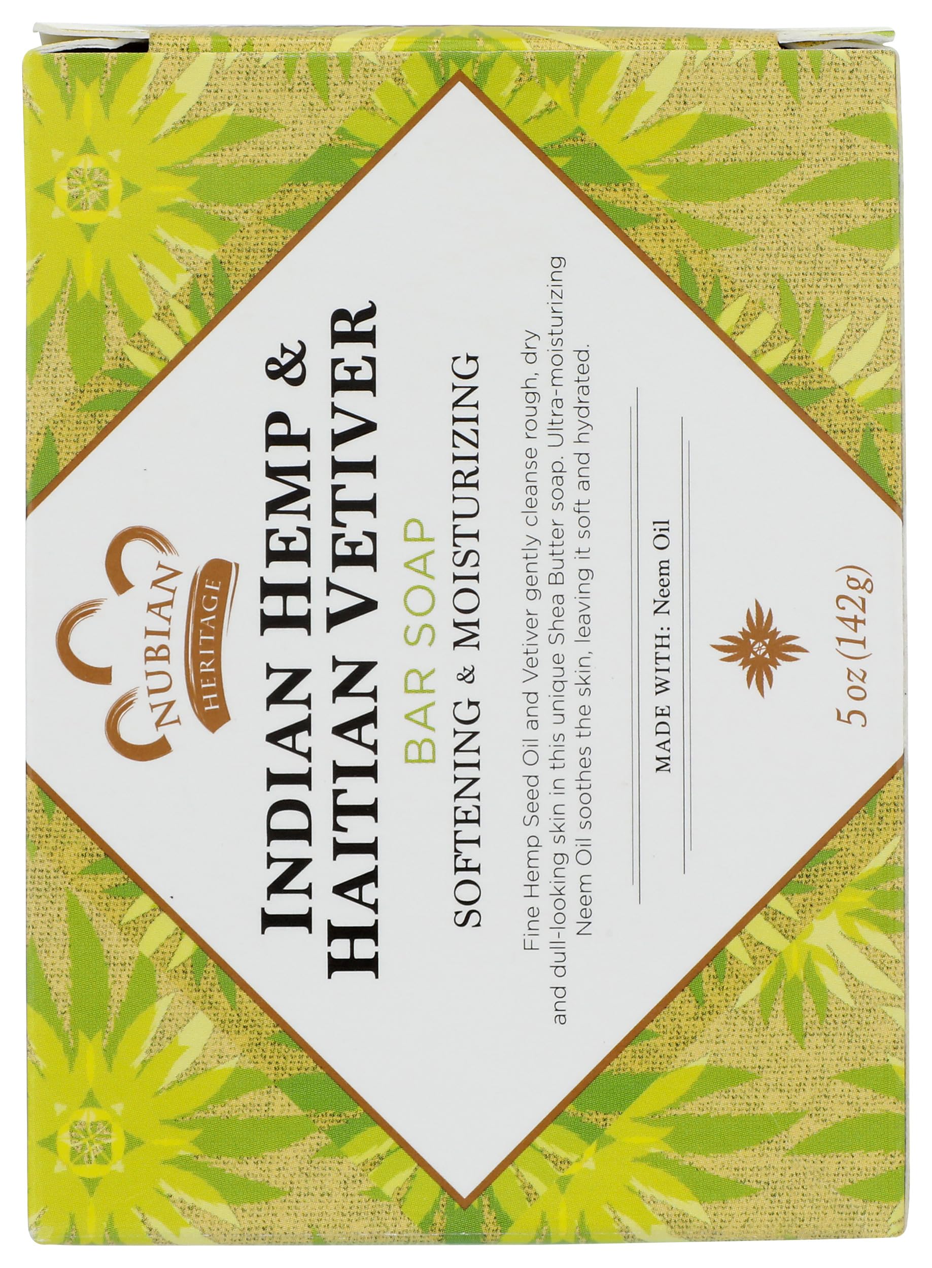 Nubian Heritage Soap Bar, Indian Hemp, 5 Ounce thumbnail 2