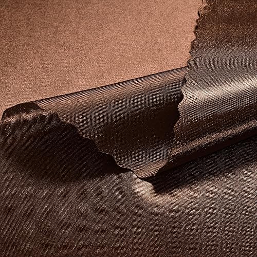 Miniatura 6 de VACVELT Paquete de 12 servilletas de satén marrón chocolate de 17 x 17 pulgadas, servilletas de cena elegantes festoneadas, servilletas de mesa