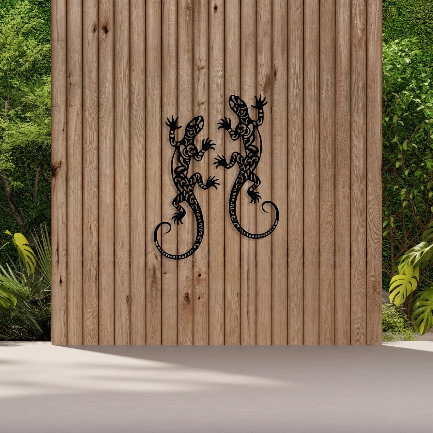 RMCLifeDecor Lizard Metal Wall Decor, Large Reptile Decoration, Animal Wall Art, Animal Sign, Tropical Outdoor Decor, Gecko Wall Sign, Nature Lovers Gift, Metal Nature Art