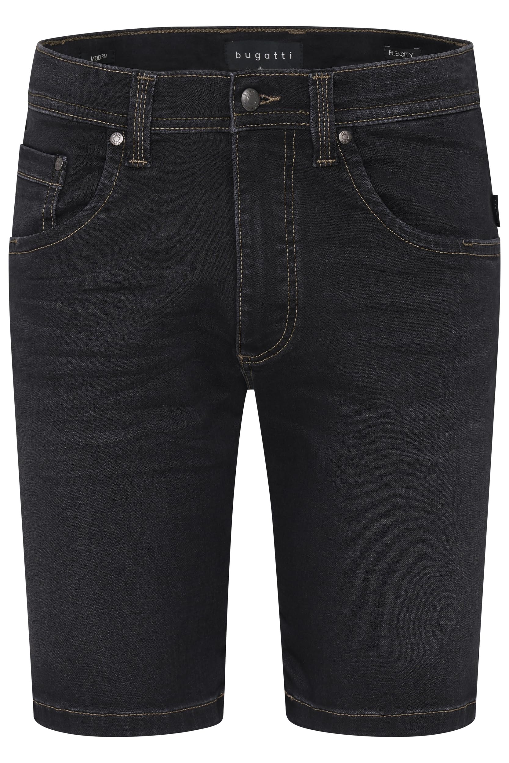 bugatti Herren Jeans-Bermuda 3138D-76604C Shorts, Sommer, bequem, modern, Denim, Freizeit, robust