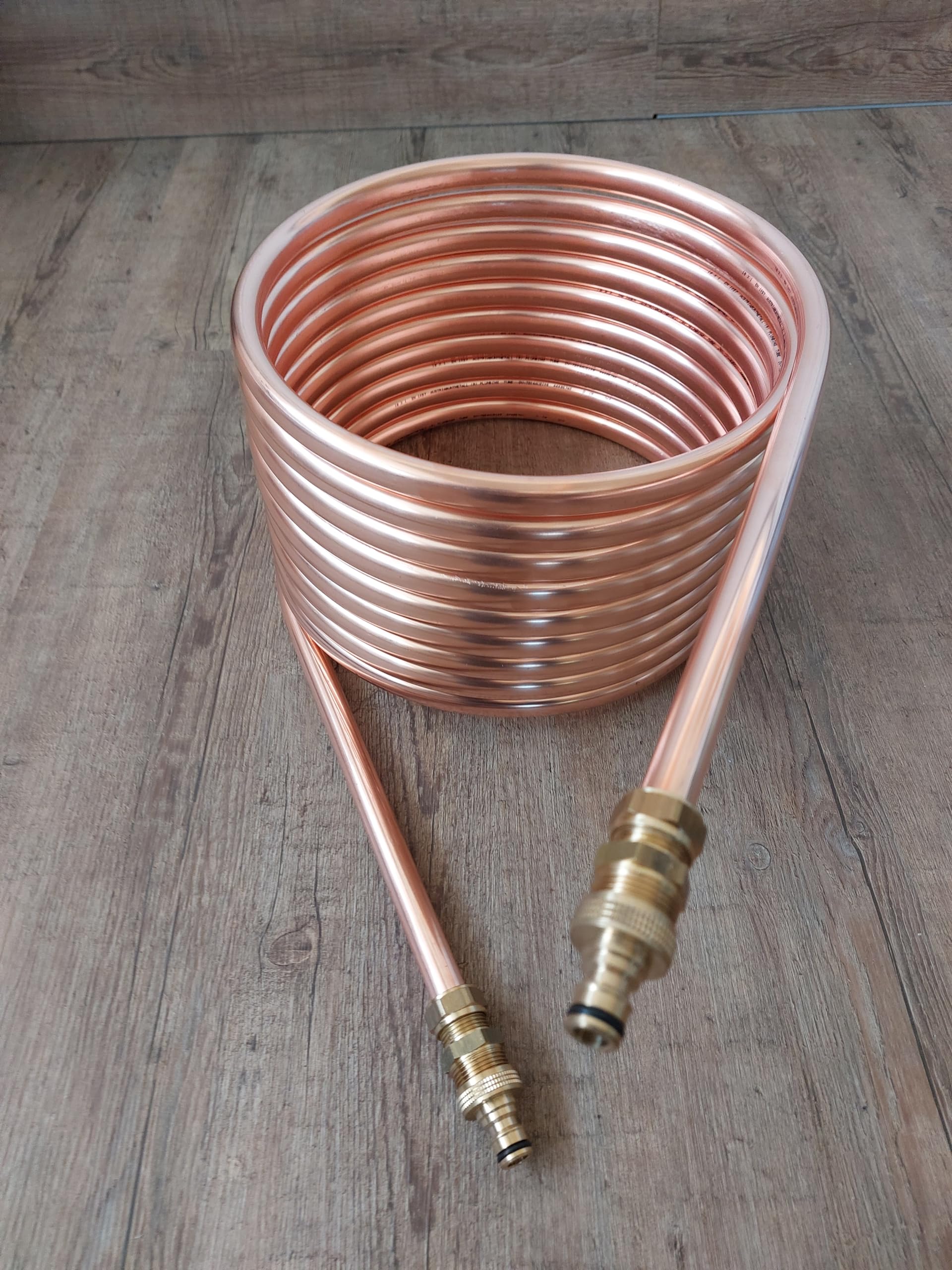 Spirale aus 10m Kupferrohr 15x1mm Außendurchm. ca.31cm Poolheizung ANSCHLUSS GARD.