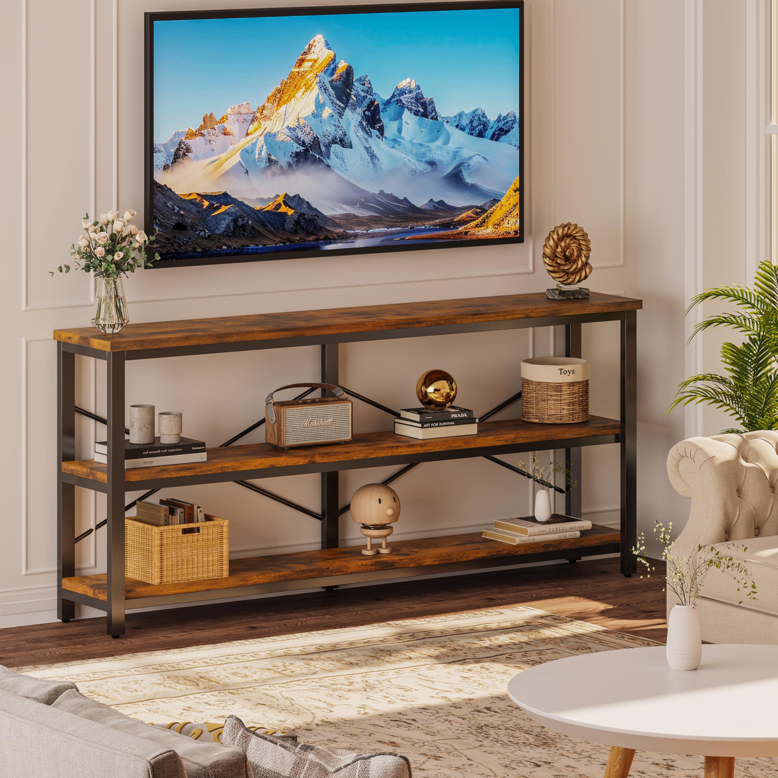 Amazon.com: Vagaconl 71inch Sofa Tables Extra Long Couch Table