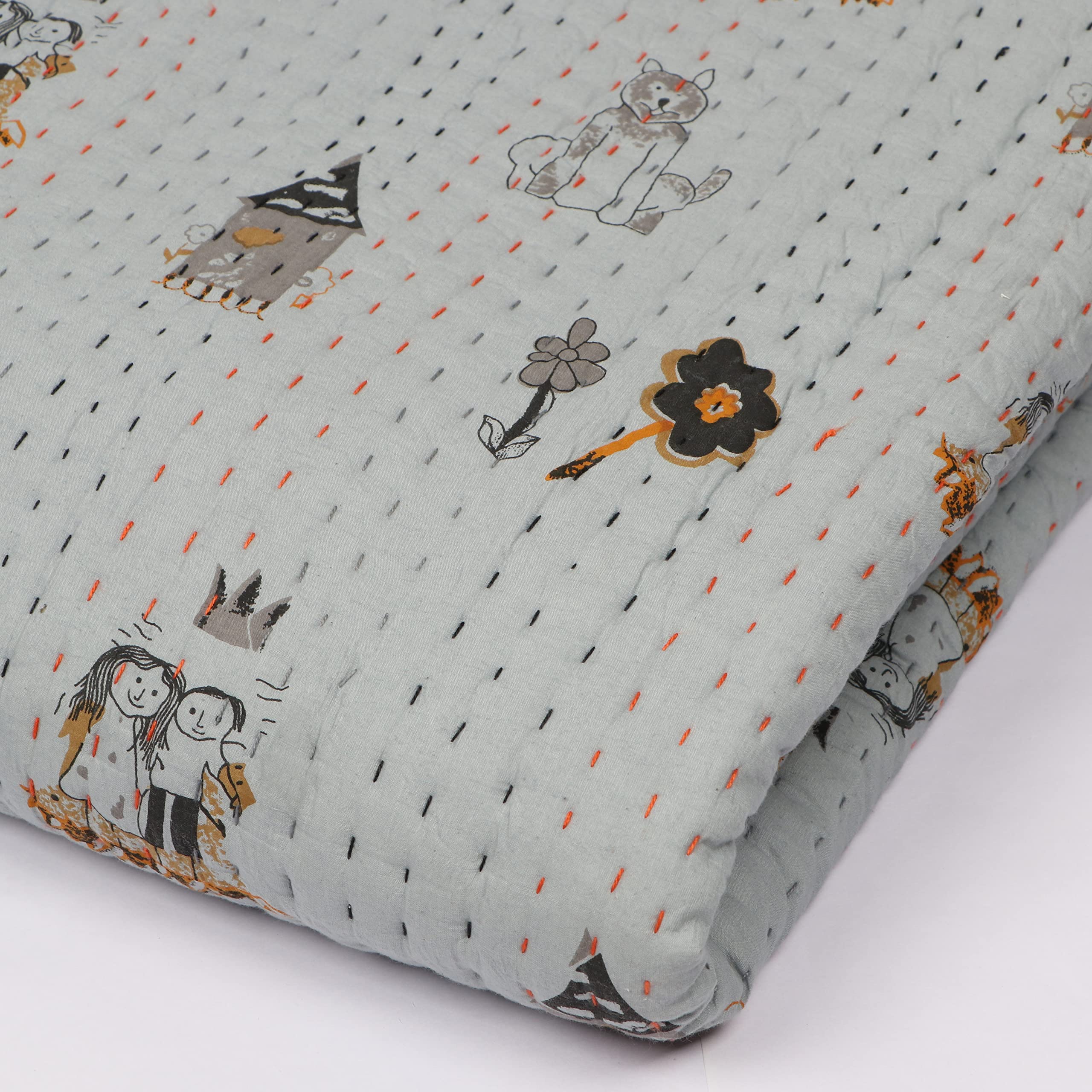 Kantha Quilts bébé INDACORIFY couverture haut de gamme coton
