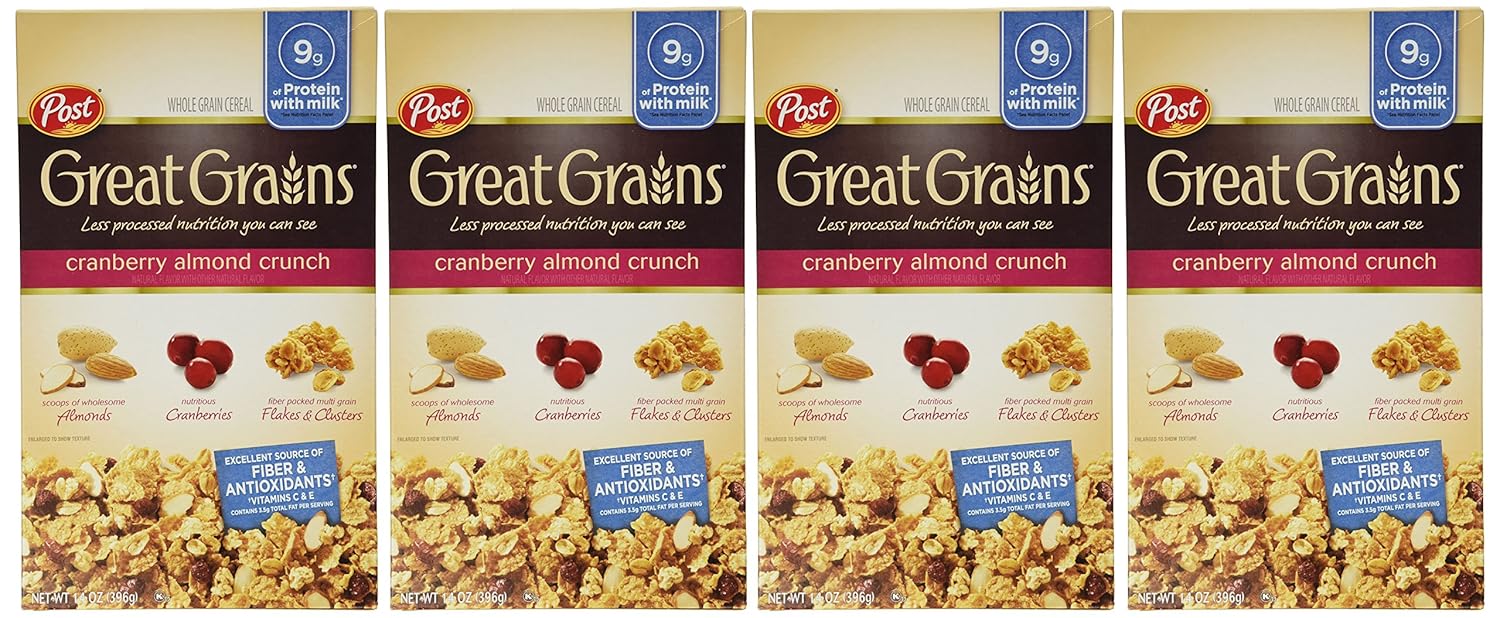Great Grains Cranberry Almond Crunch, 14-Ounce (Pack of 4)